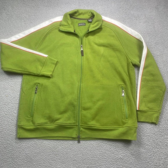 Grandpa‎ Sweater Mens Large Green Full Zip Jacket Zipped Pockets Olive - Picture 1 of 12
